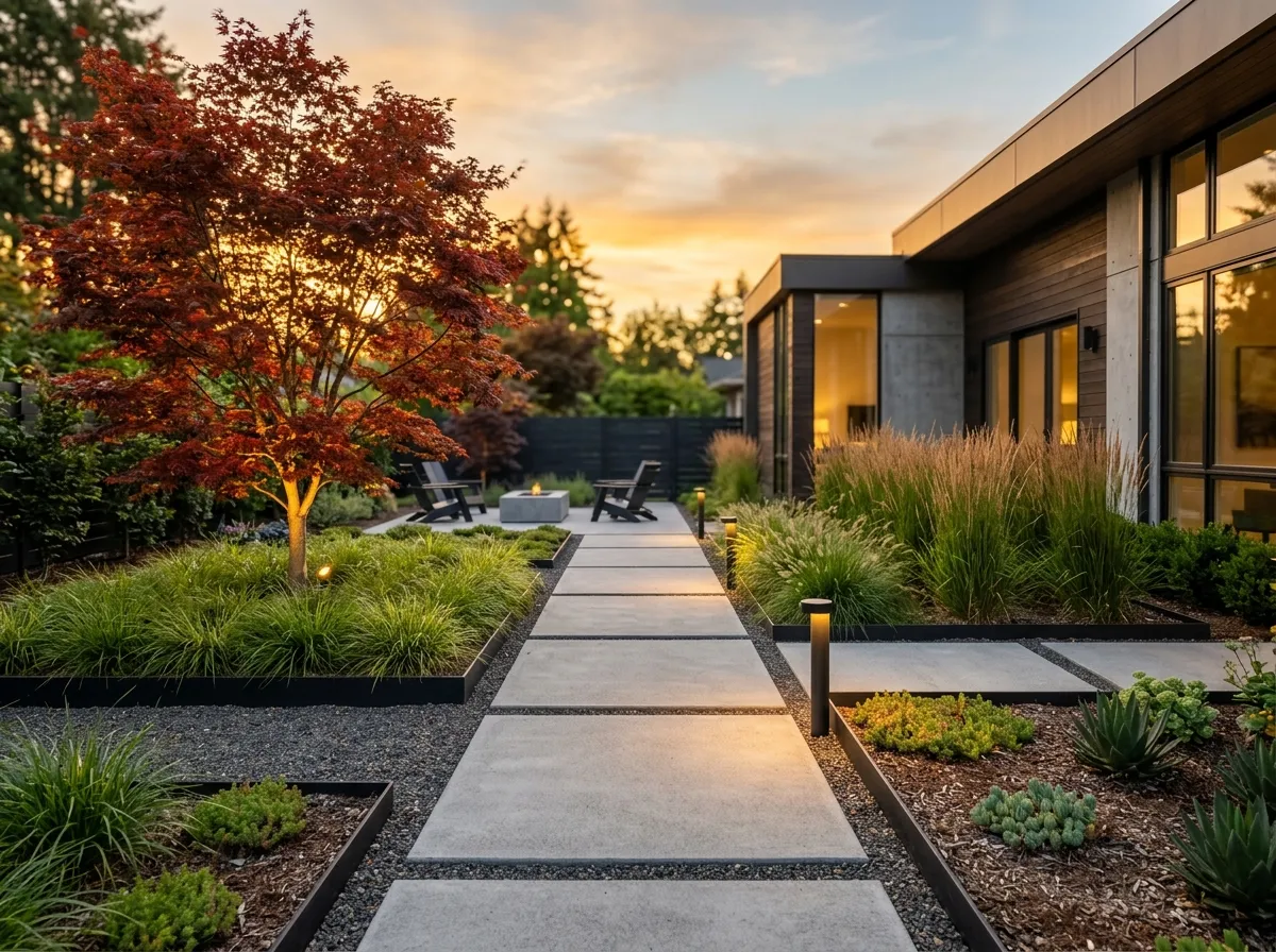 Modern estate entry